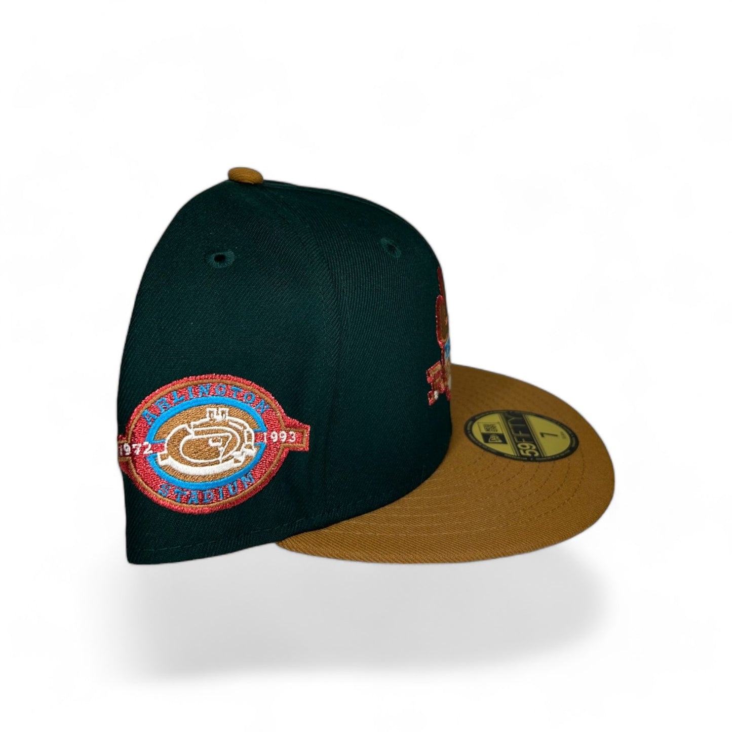 TEXAS RANGERS "SMOKEY THE BEAR" ARLINGTON STADIUM NEW ERA 59FIFTY HAT GREEN/GREY