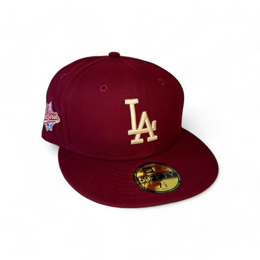 LOS ANGELES DODGERS "1.0 RED VELVET" 1988 WORLD SERIES NEW ERA 59FIFTY HAT