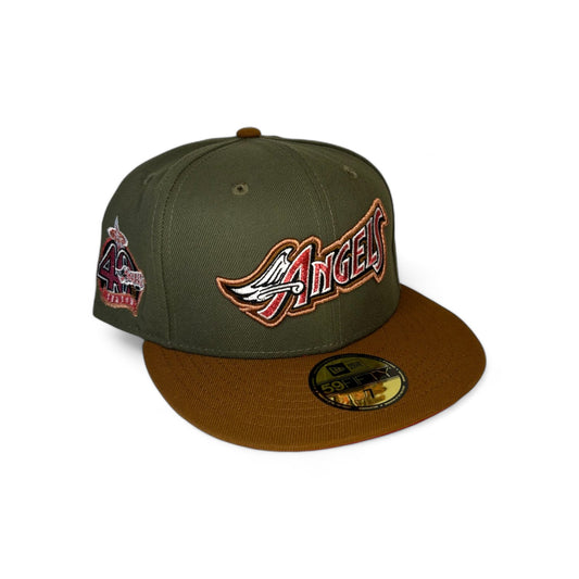ANAHEIM ANGELS "RETRO SCRIPT" 40TH ANNIVERSARY NEW ERA 59FIFTY HAT